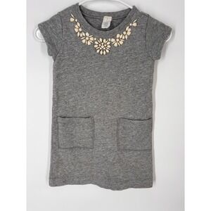 Crewcuts 6 Floral Beaded Cotton Sheath Dress Preppy Classic Casual‎ Soft School